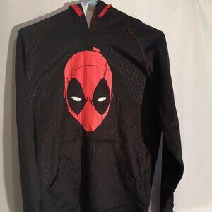 Marvel Comics Men's Size Small Black with Red Deadpool Hoodie